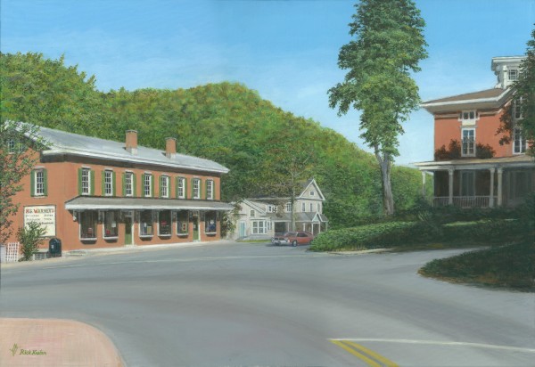 The Brick Store - Newtown Scenes 18 X 26  by Rick Kuhn